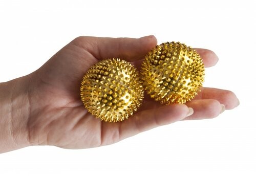 Kulki akupresurowe z magnesami złoty, śr. 4,5 cm