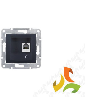 Schneider Electric SEDNA Gniazdo telefoniczne 1 pojedyncze 1xRJ11 grafit SDN4101170 SDN4101170/SCH