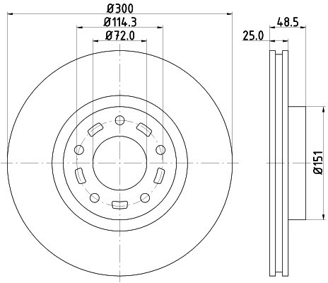 HELLA PAGID Tarcza hamulcowa PAGID 8DD355110-891