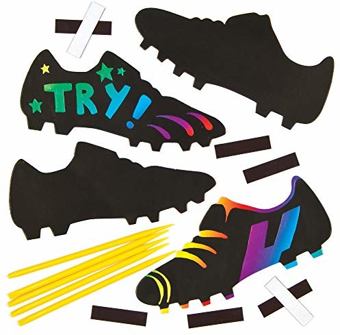 Baker Ross Baker Ross EF599 Futbolowe magnesy na zarysowania do butów (opakowanie 10 szt.) czarne EF599