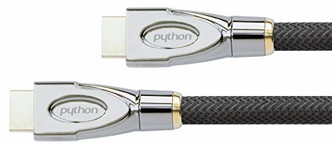 Python PYTHON Seria Premium Ultra High-Speed kabel HDMI 2.1-8K UHD-2 / 4K UHD - pozłacana wtyczka, potrójne ekranowanie - miedziany przewód - plecionka nylonowa - czarna - 1,5 m GC-M0253