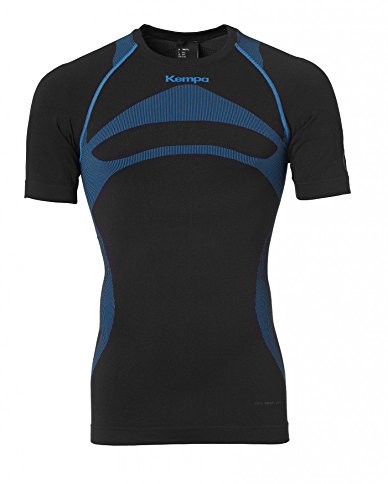 Errea Errea Męska koszulka z krótkim rękawem Attitude Pro, czarna/kempablue, XS/S 200209701