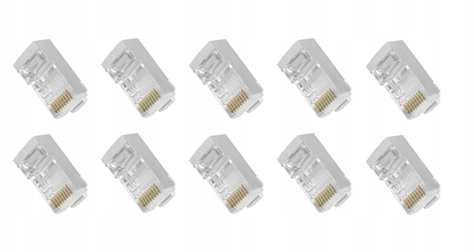 Wtyczka Wtyk Sieciowy Lan RJ-45 RJ45 8P8C Ekran 10