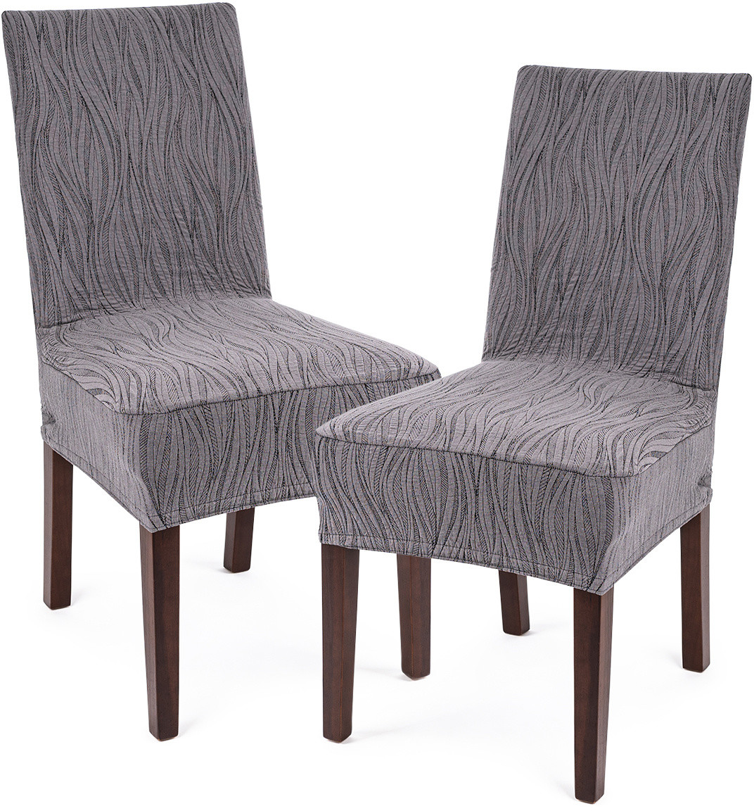 4Home Elastyczny pokrowiec na krzesło Comfort Plus Wave, 40 - 50 cm, komplet 2 szt.