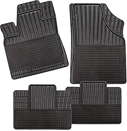 CarFashion Dywaniki samochodowe  281098 Matte Monza CD2 we wszystkich warunkach | mata zestaw 4-częściowy | TPE gumowa matowa czarna | zestaw bez uchwytu do Matte 281098