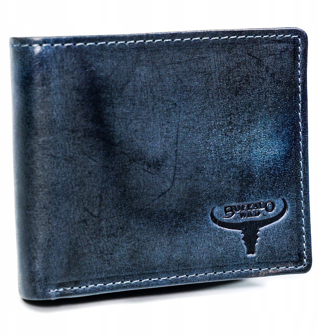 Wild Poręczny Męski Portfel Buffalo Skórzany Rfid