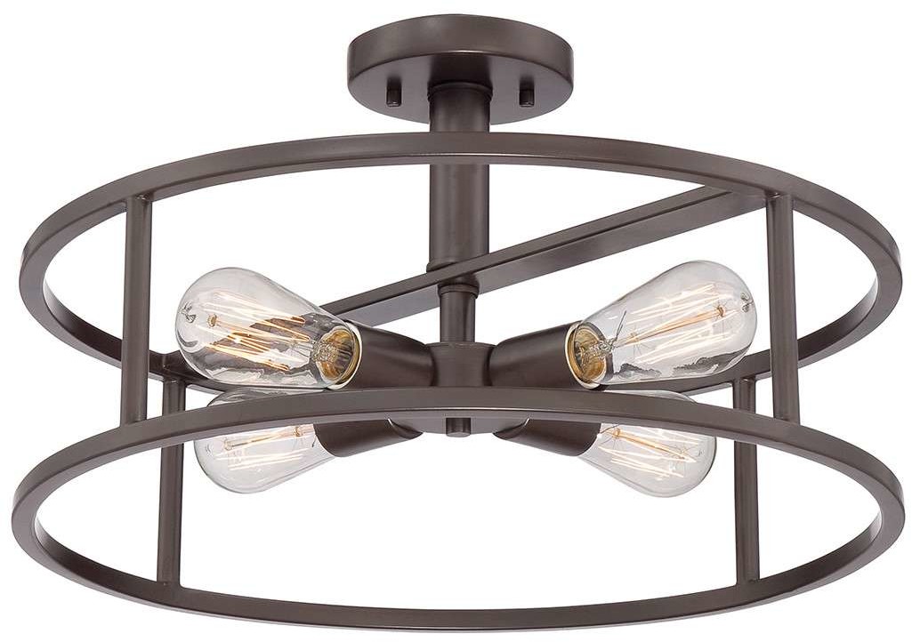 Quoizel QZ/newhouse Arbor/SF lampa sufitowa, z brązu, 45,7 x 45,7 x 26,7 cm QZ/NEWHARBOR/SF
