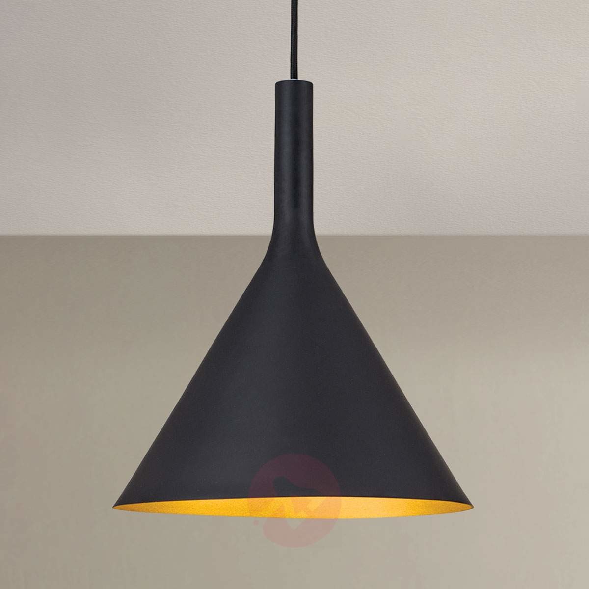 Orion Lampa wisząca Gunda, czarno-złota