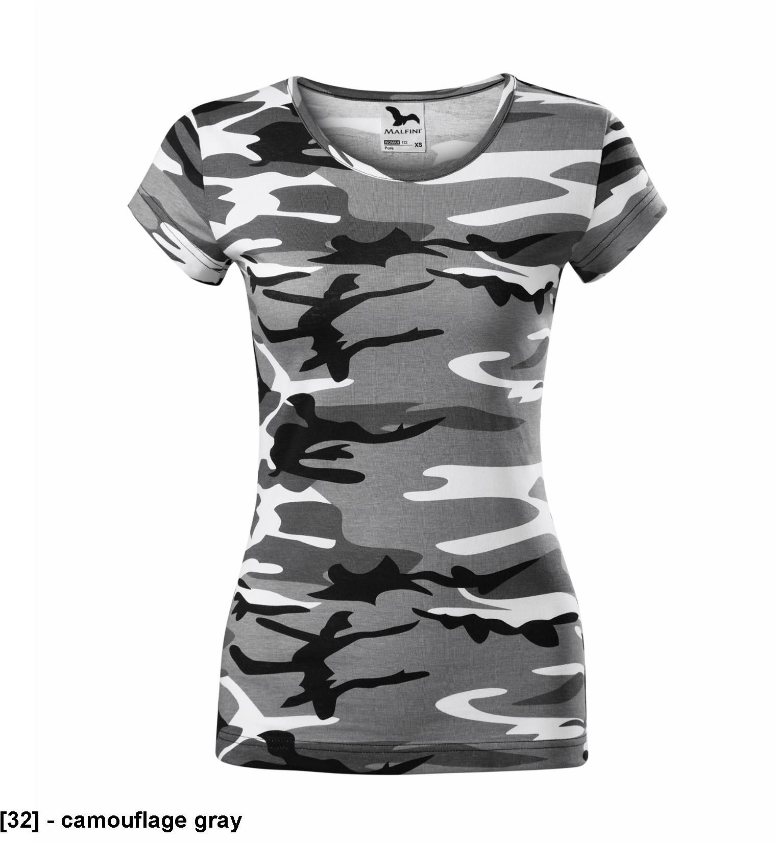 ADLER MALFINI Camo Pure C22 - Koszulka damska, 150 g/m, 100% bawełna, 3 kolory - XS-2XL Camo Pure C22