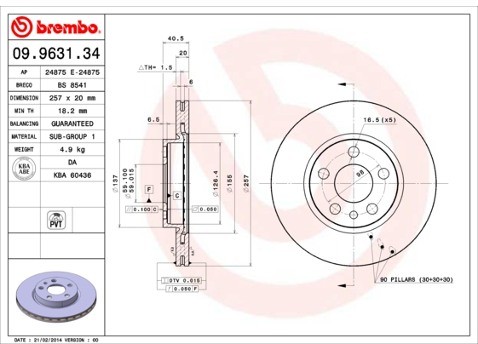 BREMBO 09.9631.34