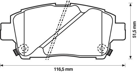 JURID Zestaw klocków hamulcowych, hamulce tarczowe 572405J