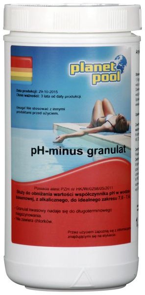 Planet Pool Produkt do pielęgnacji wody basenowej PH MINUS 1,5 kg