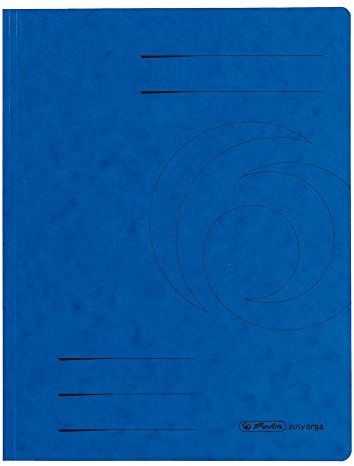 Herlitz 10843928 uziomów Binder A4 3 klapy, Color prześcieradła, 25 sztuk, pomarańczowy, niebieski 10843977