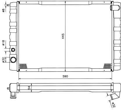 NRF Chłodnica, układ chłodzenia silnika NRF 505402 505402