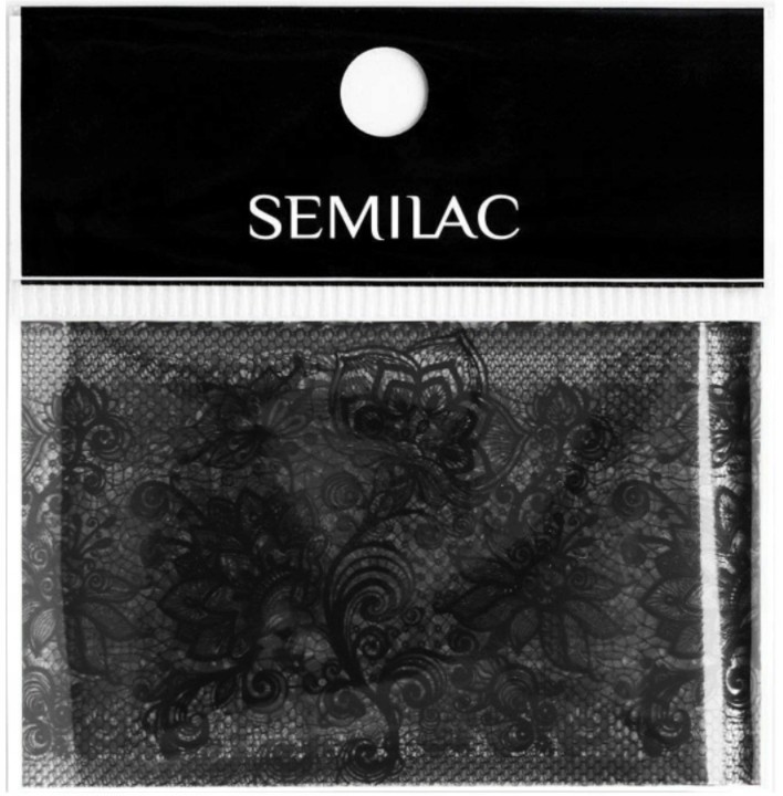 Semilac Folia Transferowa Koronka Black Lace