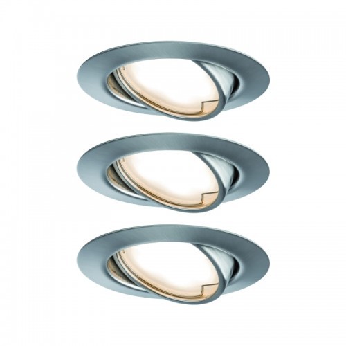 Paulmann Base Coin LED wychylna 3x5W 230V 51mm żelazo-szczotk./metal 93421
