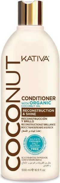 Kativa Coconut Conditioner 500 ml Kokosowa odżywka do włosów odbudowująca i nadająca połysku