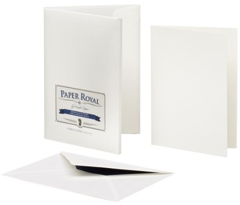 Roessler Papier Binder 8/8 a6hd karty/C6 Paper Royal Biały żebrowaną 2234831009