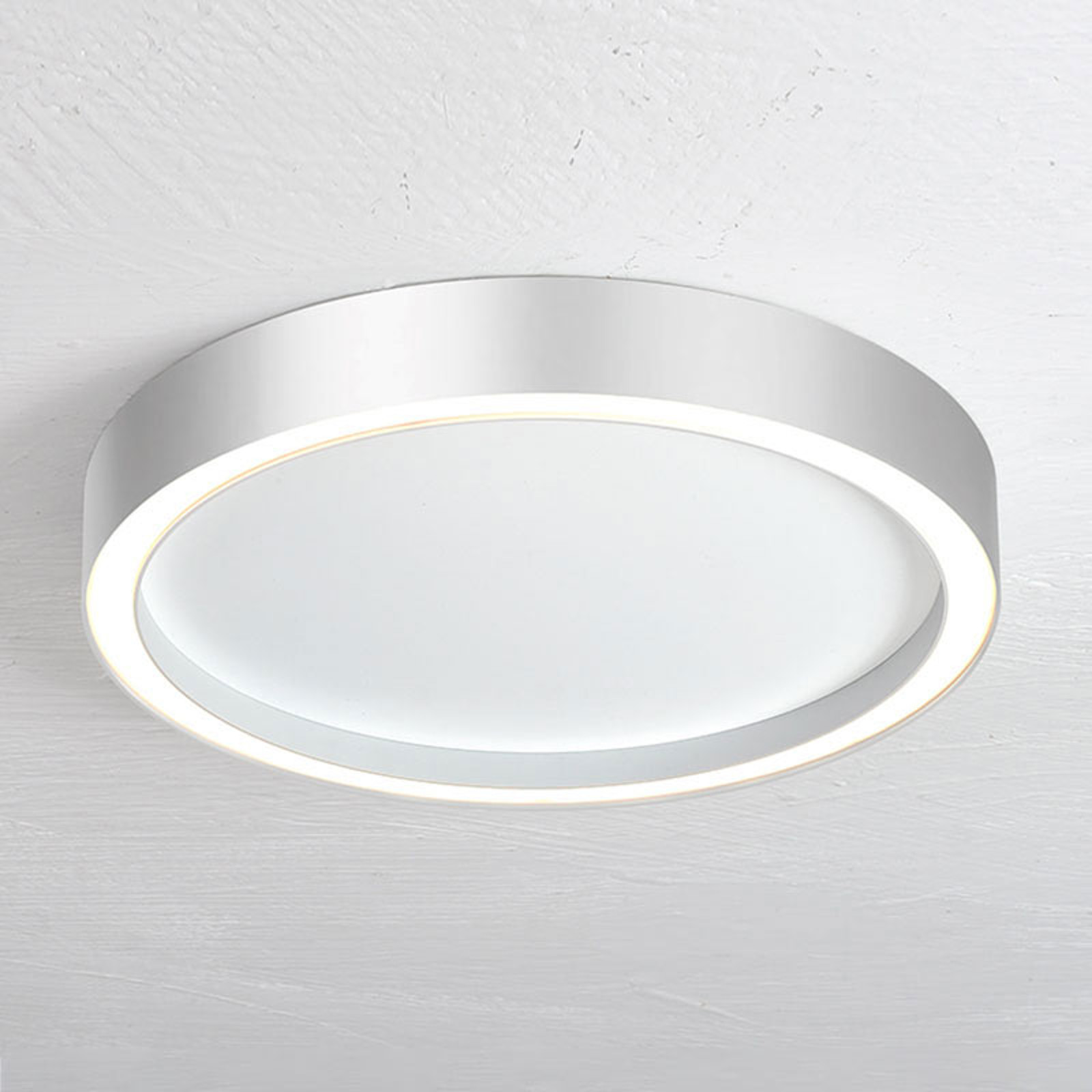 Bopp Aura lampa sufitowa LED 40cm biała/aluminium