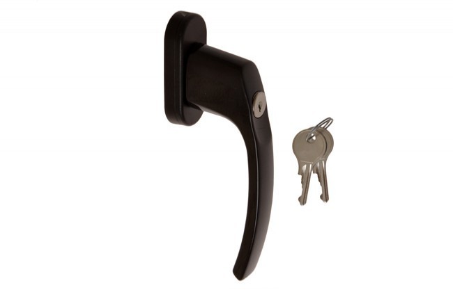 Klamka 20373 L-35 brąz z kluczem MAGNEZOWA