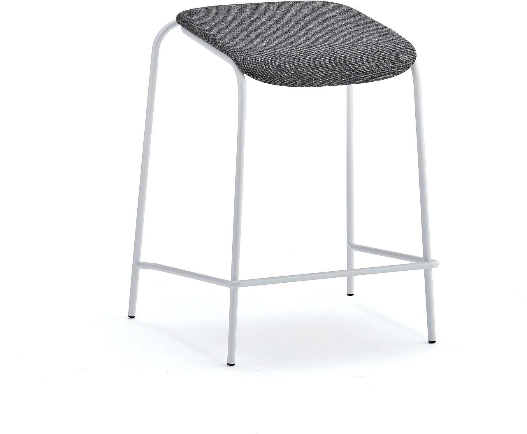 AJ Produkty Stołek ATTEND, biały, antracyt