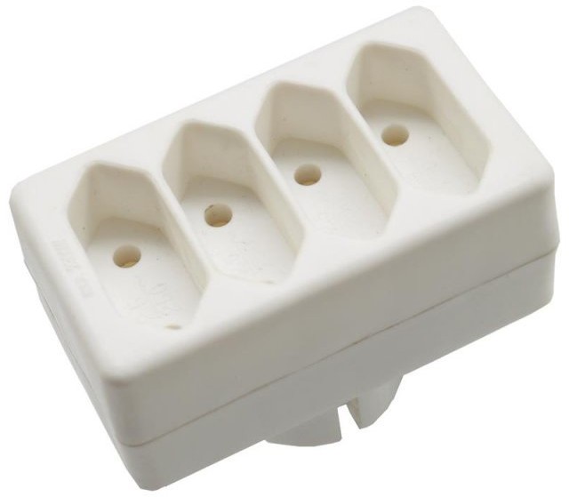 v-tac Rozgałęźnik 4 wtyczki płaskie 2.5A V-TAC VT-1054