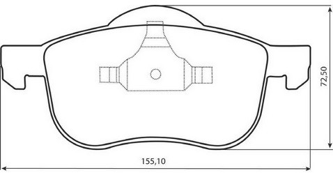 JURID Zestaw klocków hamulcowych, hamulce tarczowe 573003JC