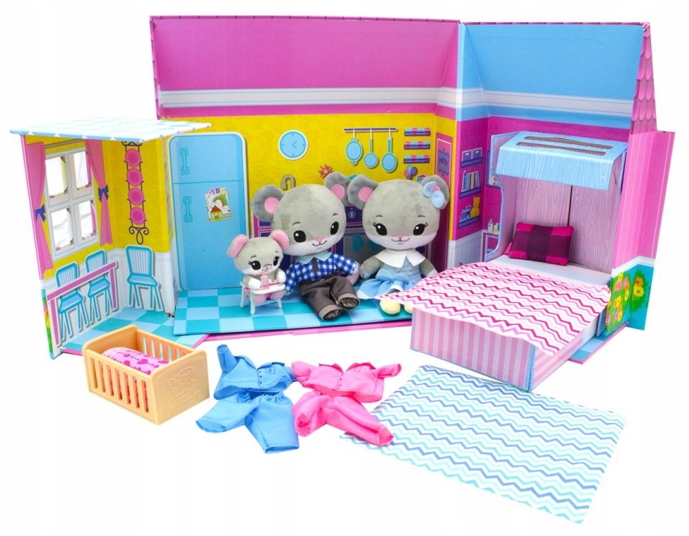 Tiny Tukkins Domek + 3 Pluszowe Myszki + Akcesoria