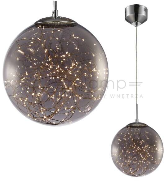 Milagro LAMPA wisząca SPHERE 138 szklana OPRAWA zwis LED 16W kula ball przezroczysta 138