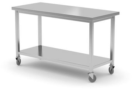 Hendi Stół jezdny z półką - skręcany, o wym. 1000x700x850 mm 815786