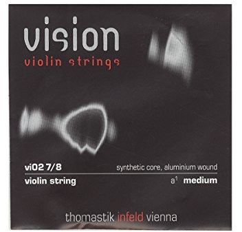 Thomastik Einzelsaite für 7/8 Violine Vision - A-Saite Kunststoffkern, Aluminium umsponnen, mittel 634142