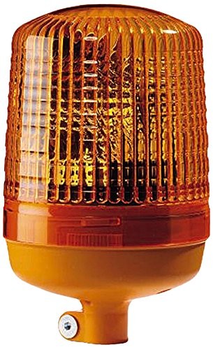 HELLA Wytrzymały poliwęglan KL 7000 R, funkcja światła (żarówka halogenowa lampa sygnalizacyjno-ostrzegawcza), kruciec, obracania, żółte światło kuchenny, żółtą obudowa cokół, 24 V, 2RL 008 060 111 2RL 008 060-111