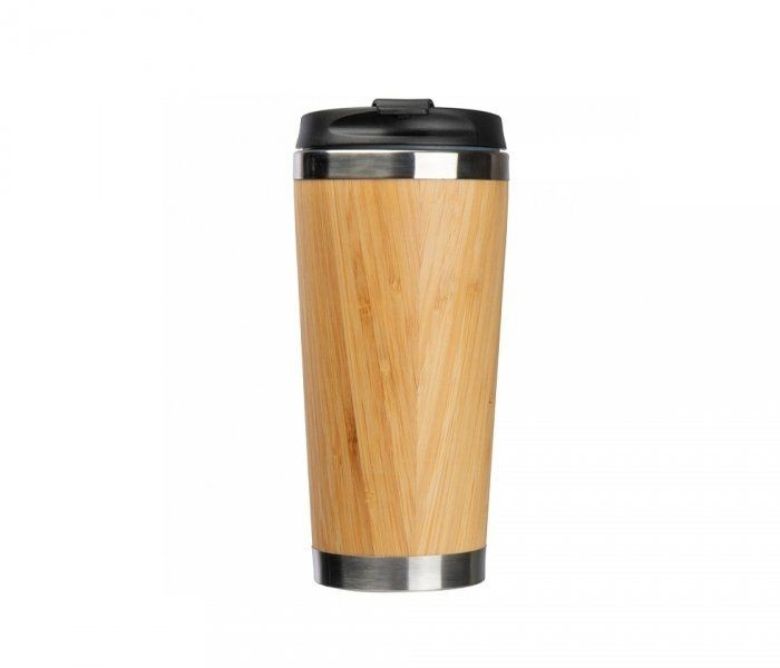 Termio Kubek termiczny z bambusa i stali 450 ml AMBEO CUP2 szczelny (bambusowy) 740249