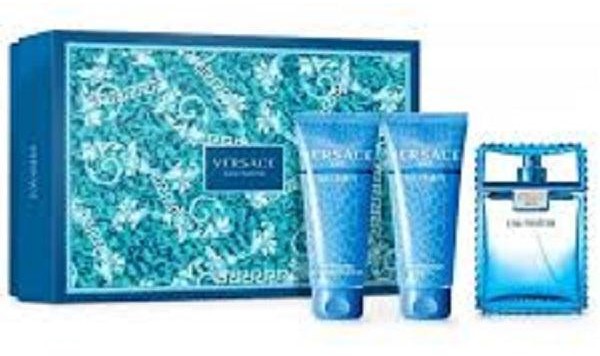 Versace Man Eau Fraiche zestaw woda toaletowa spray 50ml + balsam po goleniu 50ml + żel pod prysznic 50ml