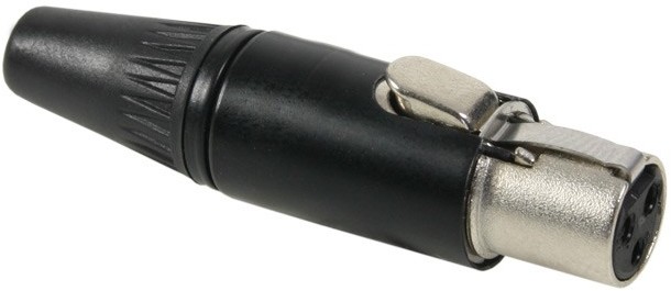 Neutrik Neutrik REAN RT3FC-B - REAN Tiny XLR Connector 3-Pol male black with Gold Contacts