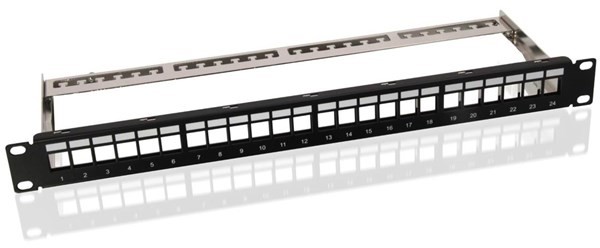 Pro 19 inch (48.3 cm) Keystone blank Patch Panel empty 4040849957437