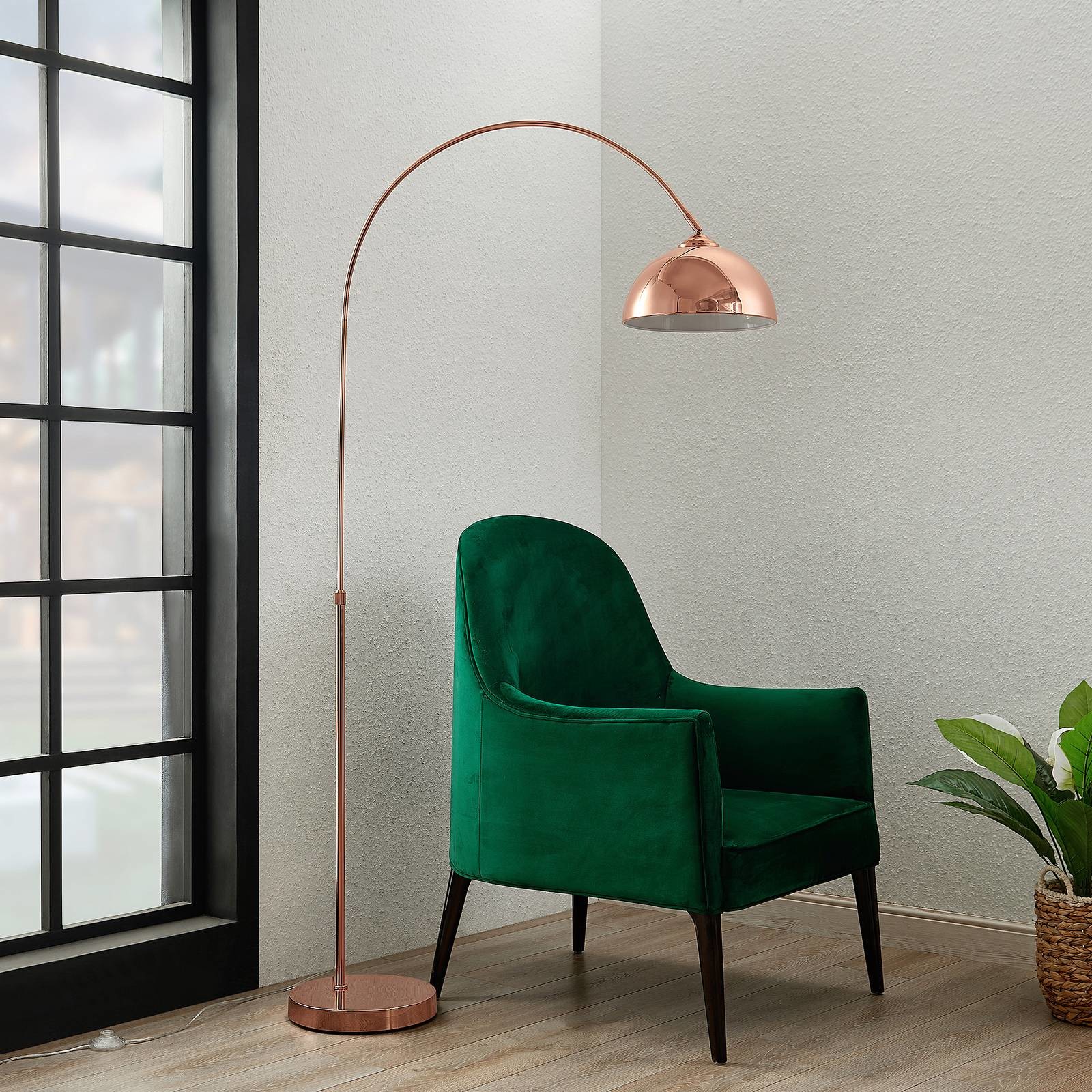 LINDBY Lindby Lennart lampa podłogowa, miedziana