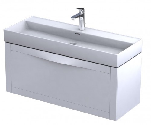 Oristo Szafka wisząca SKAGEN 120 cm z umywalką BOLD BIAŁY MAT OR49-SD1S-120-2 + UME-BD-120-91-C OR49-SD1S-120-2 + UME-BD-120-91-C