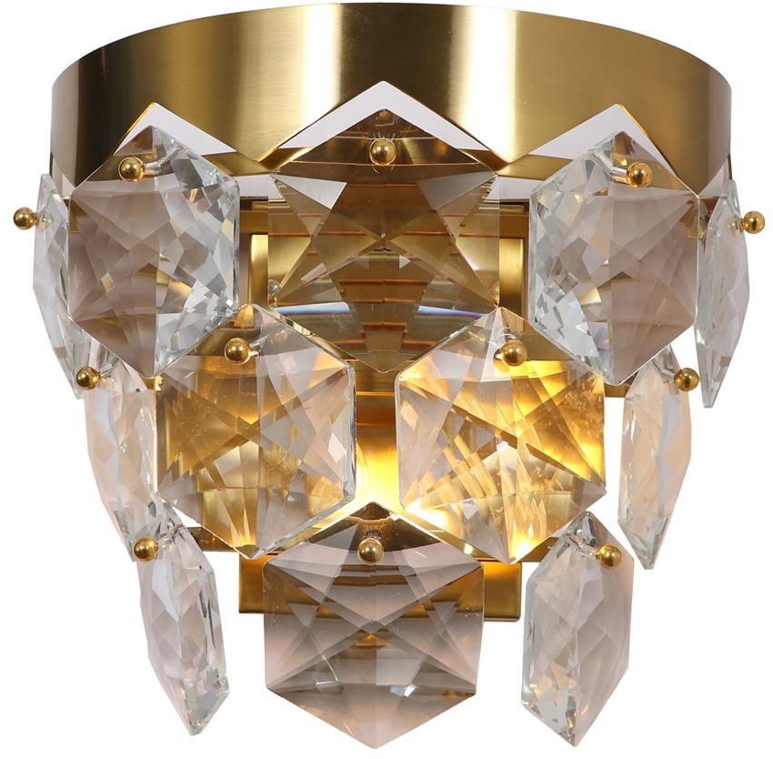 Milagro Kinkiet kryształowy designerski GRACE GOLD 2xE14 złoty ML6935