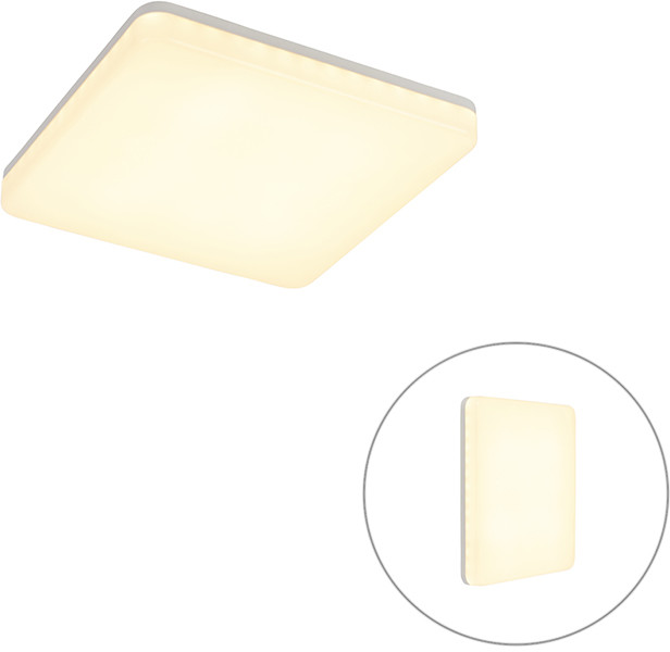 QAZQA Nowoczesna kwadratowa lampa zewnętrzna LED - Plater