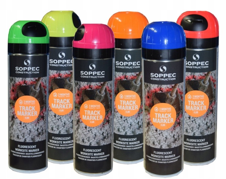 Farba Geodezyjna Spray Soppec Do Znakowania 12szt