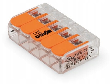 Wago Szybkozłączka złączka uniwersalna 5x4mm 1szt
