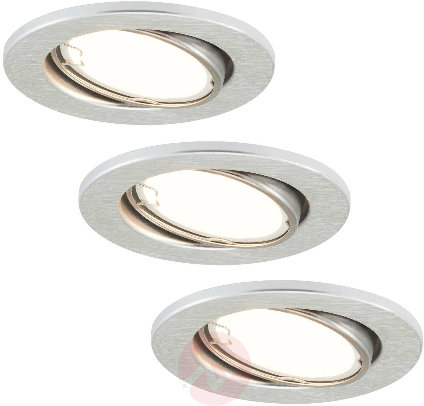 Briloner LED-Einbauleuchten 7221-039 Fit 3er-Set in Alu