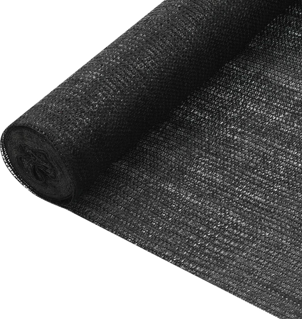 vidaXL Siatka cieniująca, czarna, 1,8x25 m, HDPE, 75 g/m vidaXL