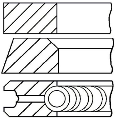 GOETZE Zestaw pierścieni tłoka 08-335000-10 08-335000-10