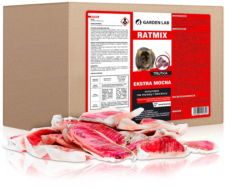 CISA Trutka na myszy, szczury, gryzonie Ratmix pasta Brodifakum 25kg.