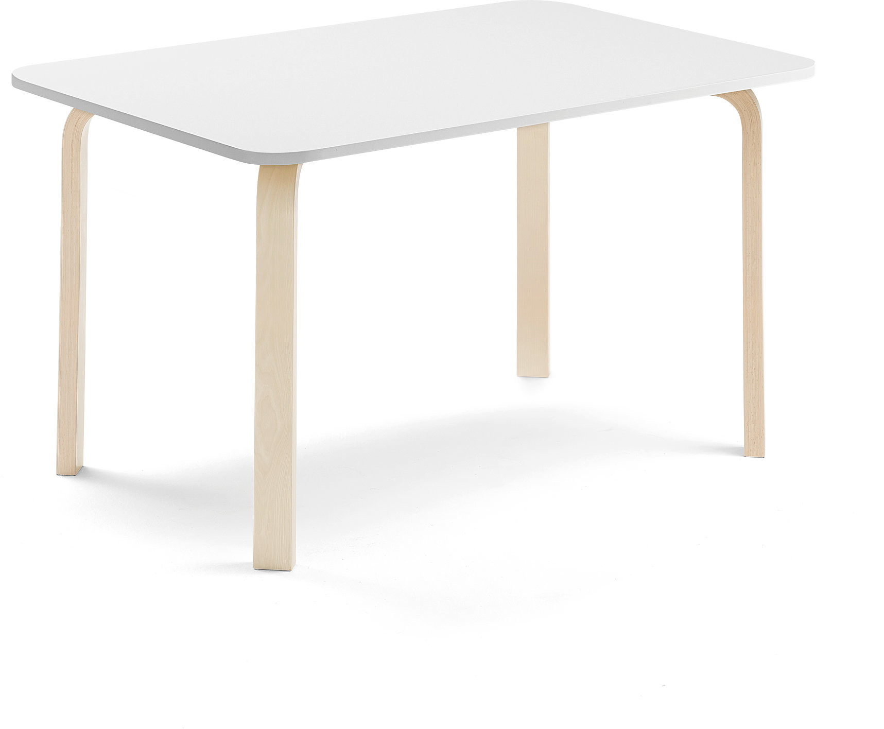 AJ Produkty Stół ELTON, 1200x600x640 mm, biały laminat, brzoza