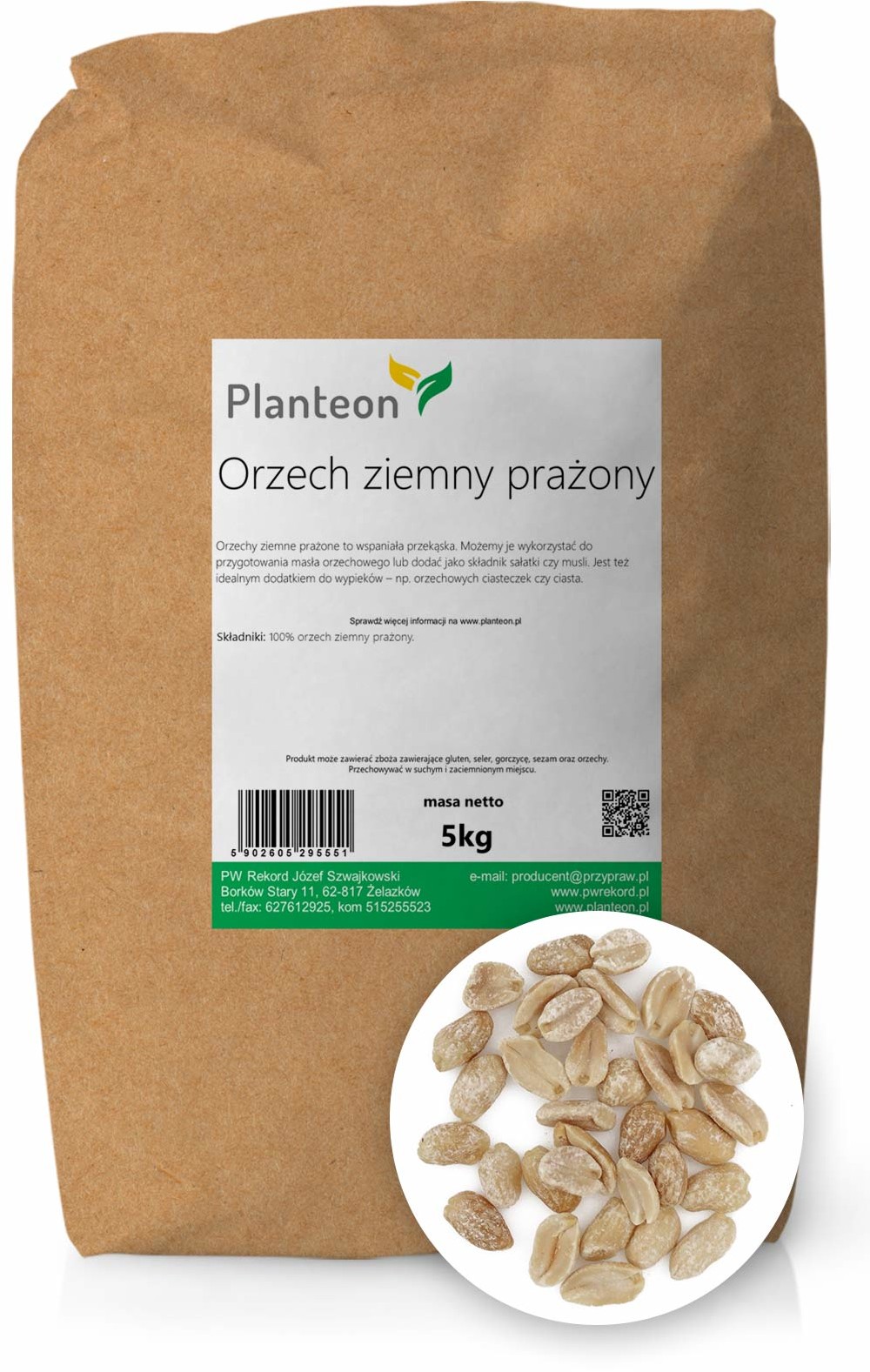 Planteon Orzechy ziemne prażone 5kg 2-0643-01-6