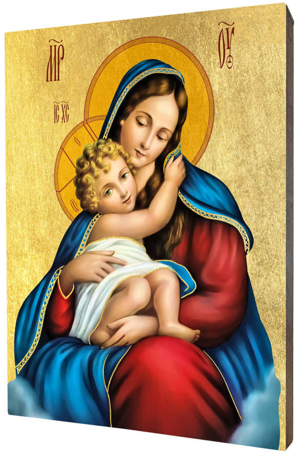 Art christiana Ikona religijna Matka Boża z Dzieciątkiem ACHI149