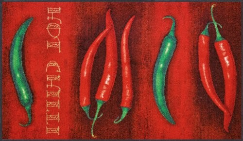 Wash&Dry Wycieraczka Hot Chili, wielokolorowa, 75 x 120 cm 032212